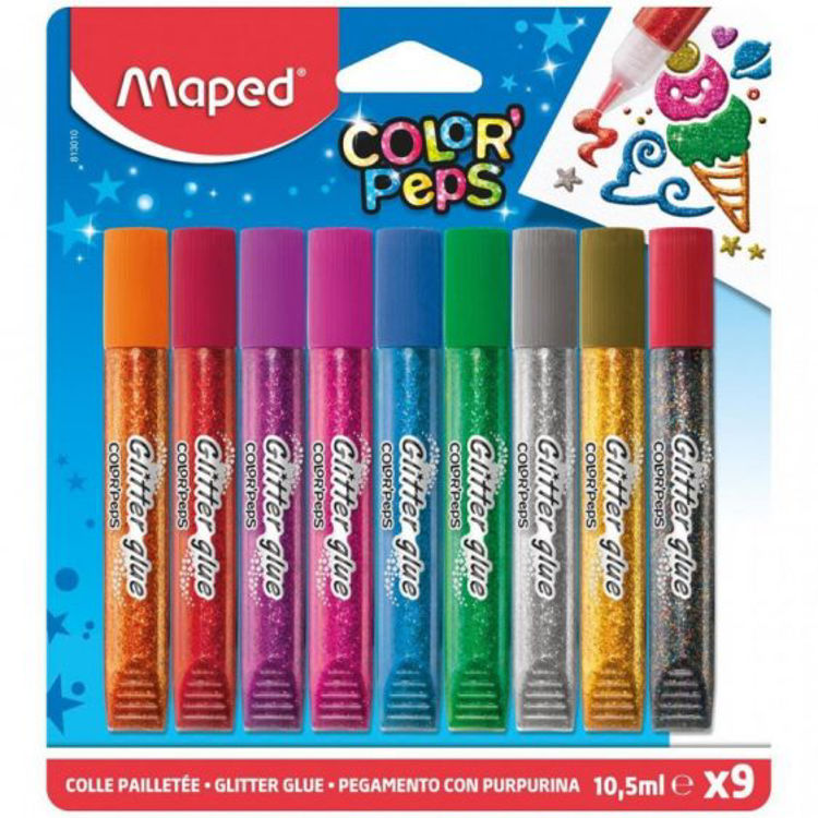 Picture of 0109 MAPED GLITTER GLUE 10.5ML SET OF 9